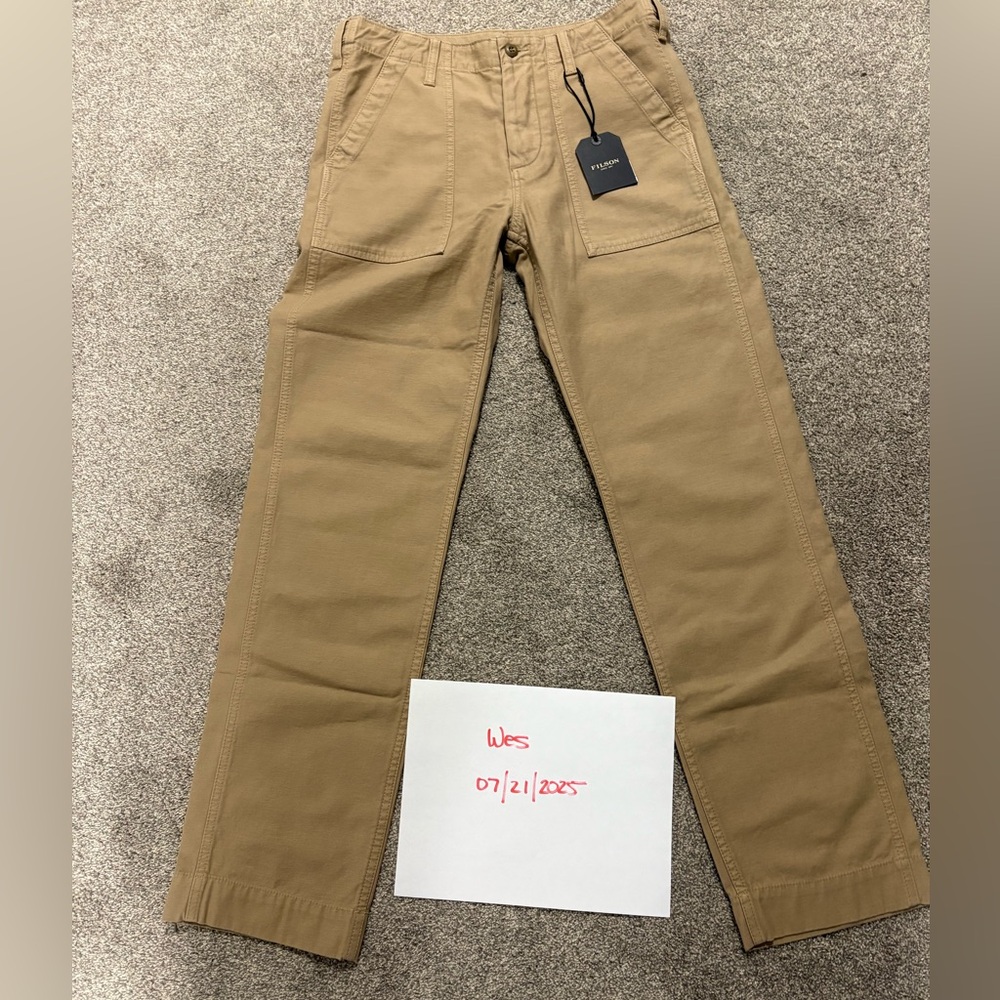 Men’s Filson Field Supply Pants, 30x32, Gray Khaki colour
